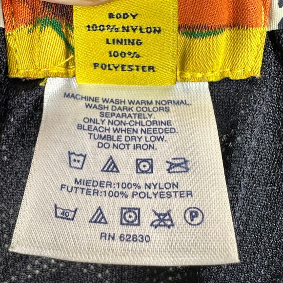 Lands' End Hoffman California Swim Trunks L Blue White Hula Hawaiian Mesh Lined - Picture 5 of 5